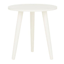 Load image into Gallery viewer, Orion Distressed White Wood Round End Table 3093RR
