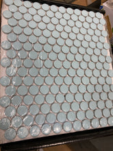 Load image into Gallery viewer, Venice Penny Retro Edge 0.75&quot; x 0.75&quot; Porcelain Tile 1 BOX Robin Egg Blue(1493)
