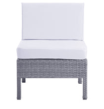 Load image into Gallery viewer, Naples Wicker 2pc Armless Chairs Grey/White(1938RR)
