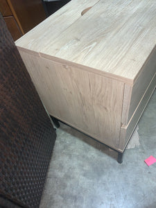 Two Drawer Night Stand in Vintage Oak Finish