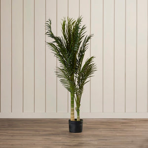 60" H x 40" W x 40" D Size Artificial Palm Tree Plant in Planter #126HW