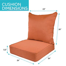 Load image into Gallery viewer, Casa Deep Indoor/Outdoor 2pc Cushion Set Rust Brown(1117)
