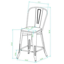 Load image into Gallery viewer, Carlisle Counter Stool with wood seat set of 3!!!!
