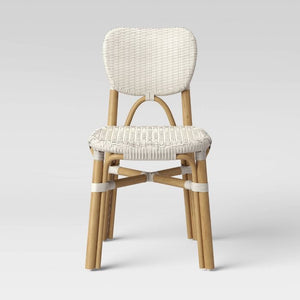 Canton Rattan and Woven Dining Chair White(1379)