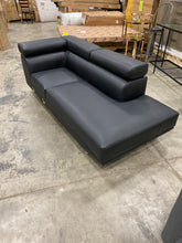 Load image into Gallery viewer, Faux Leather Sectional Piece Black AS IS

