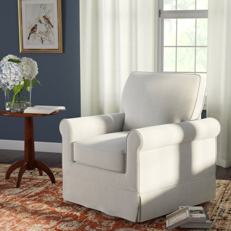 Schumann Swivel Armchair White(959)
