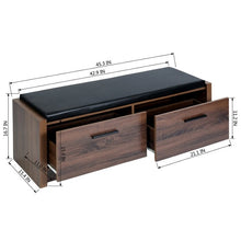 Load image into Gallery viewer, Lawrence Faux Leather Storage Bench Walnut(384)
