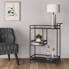 Load image into Gallery viewer, Glasgow Metal Bar Cart Black (1861RR)
