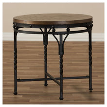 Load image into Gallery viewer, Austin Vintage Industrial Round End Table - Antique Bronze (221)
