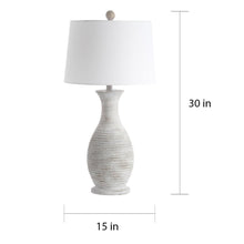 Load image into Gallery viewer, Safavieh Lighting 30-inch Bentlee Grey LED Table Lamp (Set of 2) #442HW
