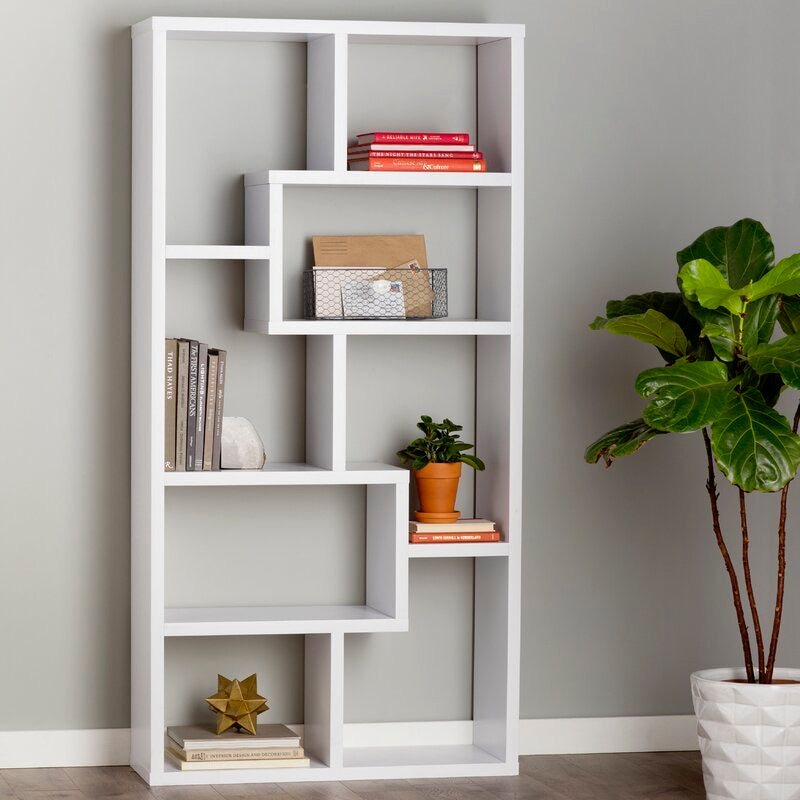 Chrysanthos Geometric Bookcase White(1595)