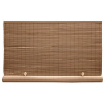 Load image into Gallery viewer, Symple Stuff Cord Free Semi-Sheer Outdoor Roll-Up Shade 72” x 72” Woodgrain(1129)
