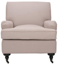 Load image into Gallery viewer, Chloe Taupe/Java Linen Club Arm Chair #492HW
