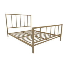 Load image into Gallery viewer, Jarvis Platform Bed Gold Full AS IS(1137)
