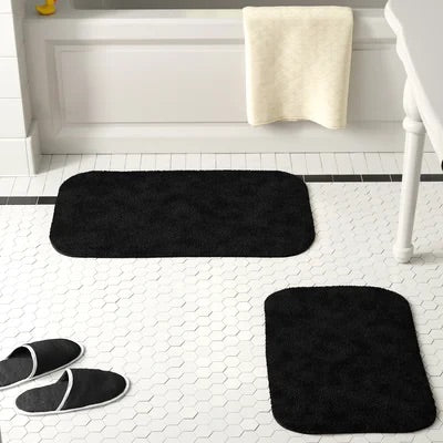 Woodacre Rectangle Nylon Non-Slip 2 Piece Bath Rug #65ms