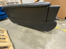 Load image into Gallery viewer, Mulvey 80&quot; Wide Faux Leather Pillow Top Arm Sofa Black
