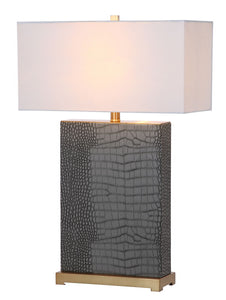 SET OF 2 Joyce 27.75" H Faux ALLIGATOR TABLE Lamps 33CDR
