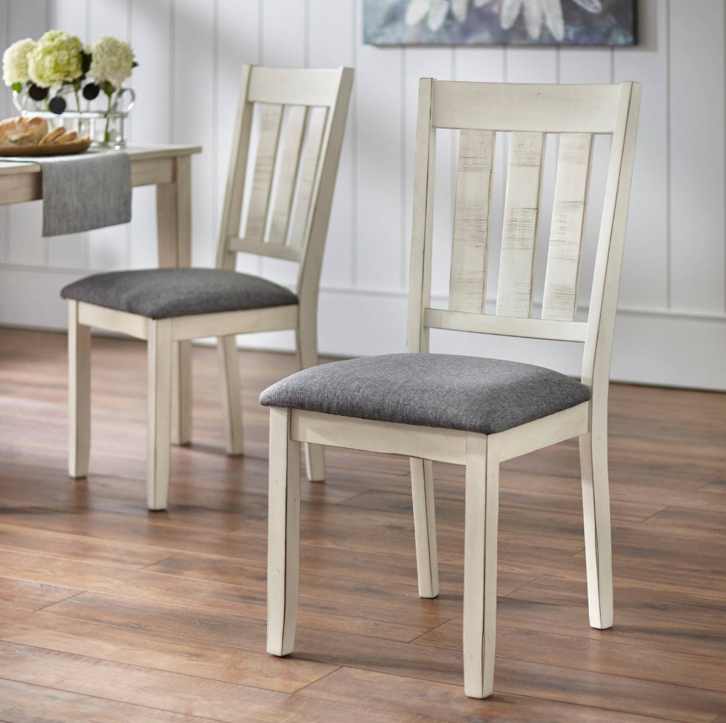 Set of 2 Olin Dining Chair White/Gray #4148