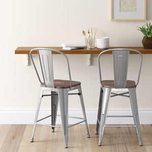Carlisle Counter Stool with Wood Seat Set of 2(253-2 boxes)