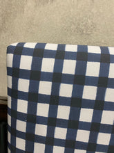 Load image into Gallery viewer, Harper Box Seam Panel Headboard Twin Navy/White Plaid
