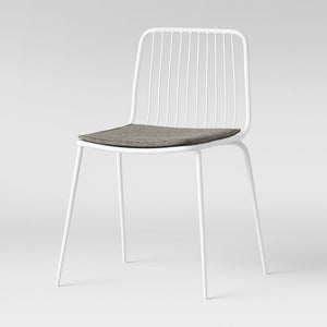 Set of 2 Sodra Square Seat Wire Dining Chair -White (228)