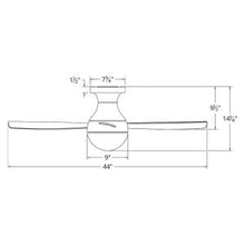 Load image into Gallery viewer, 44&quot; Smart Home Compatible 3 Blade Smart Ceiling Fan With Remote #83HW
