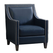 Load image into Gallery viewer, Stahlman 21&quot; Armchair Navy Faux Leather(1747RR)
