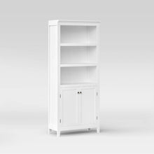 Load image into Gallery viewer, 72" Carson 5 Shelf Bookcase with Doors White(1338)
