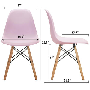 Set of 4 Carita Dining Chairs-Pink #95-NT