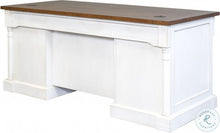 Load image into Gallery viewer, Durham Weathered White 66" Executive Desk
