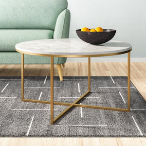 Wasser Coffee Table Faux Marble/Gold(934)