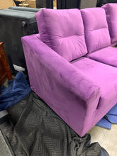 Load image into Gallery viewer, Purple Microfiber Couch *AS IS*
