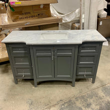 Load image into Gallery viewer, Metz Maple Gray 60" Single Bathroom Vanity Set AS IS (SB1518)(OUT OF BOX)
