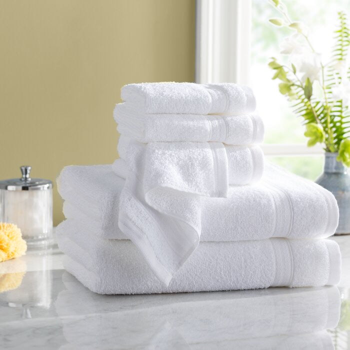 Wayfair Basics Quick Dry 6pc 100% Cotton Towel Set 118 DC