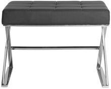 Load image into Gallery viewer, Badgley Black Accent Ottoman, Black/Chrome, #6307
