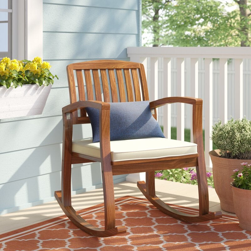 Brayan Rocking Chair with Cushions Teak/Natural(1459)