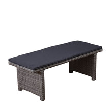 Load image into Gallery viewer, Florentina Wicker Rattan Garden Bench with Cushion Gray(880)

