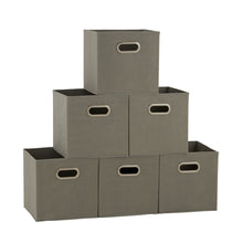 Load image into Gallery viewer, Open Fabric Storage Cube Bins, Set of 12, Color: Teafog #684HW
