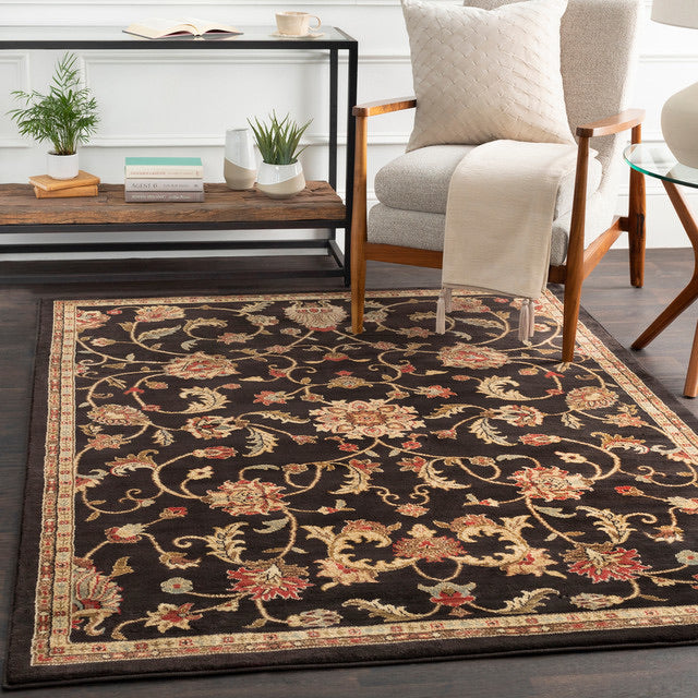 Surya Riley 12 x 15 Black Indoor Border Oriental Area Rug 3450RR