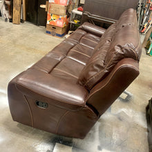 Load image into Gallery viewer, Brown 3-Seater Manual Reclining Sofa
