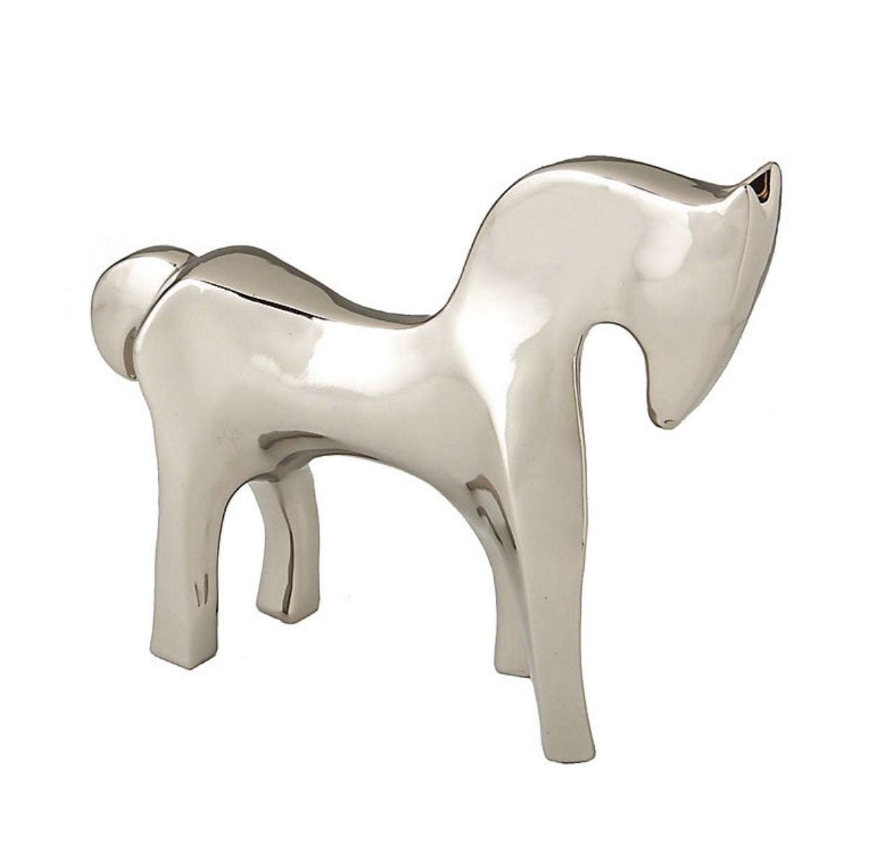 Global Views Horse Sculpture in Silver #686HW
