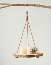 Load image into Gallery viewer, Louane Round Hanging Wood Slice Hanging Planter 2 In Box #46HW
