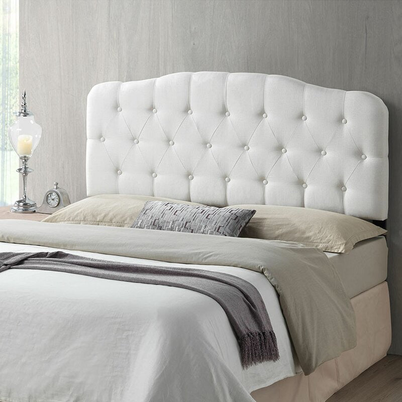 Barksdale Queen Upholstered Panel Headboard Ivory #184HW