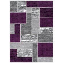 Load image into Gallery viewer, Verena Geometric Area Rug Purple/Grey Brick 4x6(1503)
