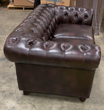 Load image into Gallery viewer, Fallon Loveseat - Dark Brown Faux Leather 907CDR
