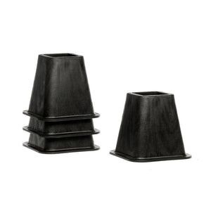STRUCTURES 6 Inch Heavy-Duty Bed Risers - Set of 4 - Black(1251)