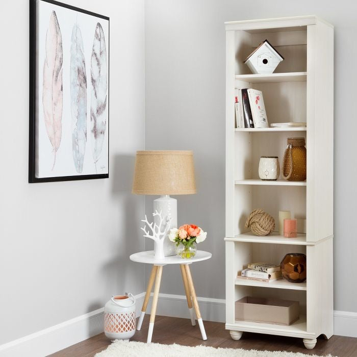 Hopedale Narrow 6 Shelf Bookcase White(522)
