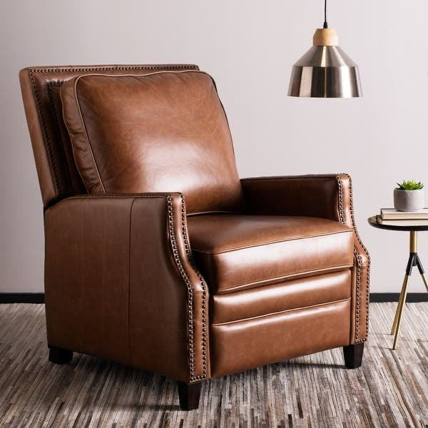 Safavieh Couture Buddy Nailhead Trim Recliner - Brown #245HW