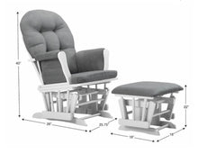 Load image into Gallery viewer, Essex Glider and Ottoman-Dark Gray #29-NT
