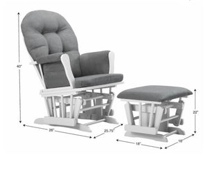 Essex Glider and Ottoman-Dark Gray #29-NT
